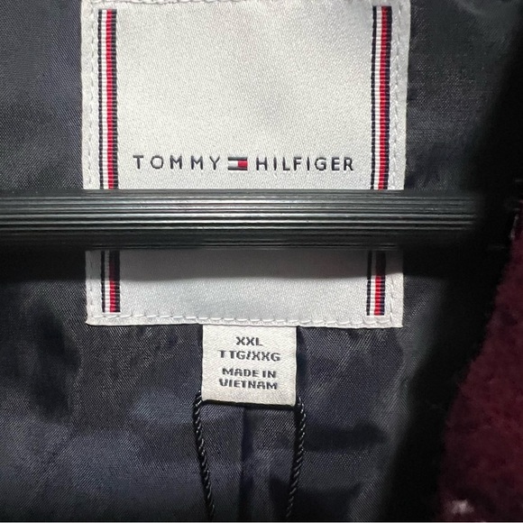 Tommy Hilfiger Wool Blend Coat, New with Tags, Check Wool Blend, Size XXL - Picture 6 of 7